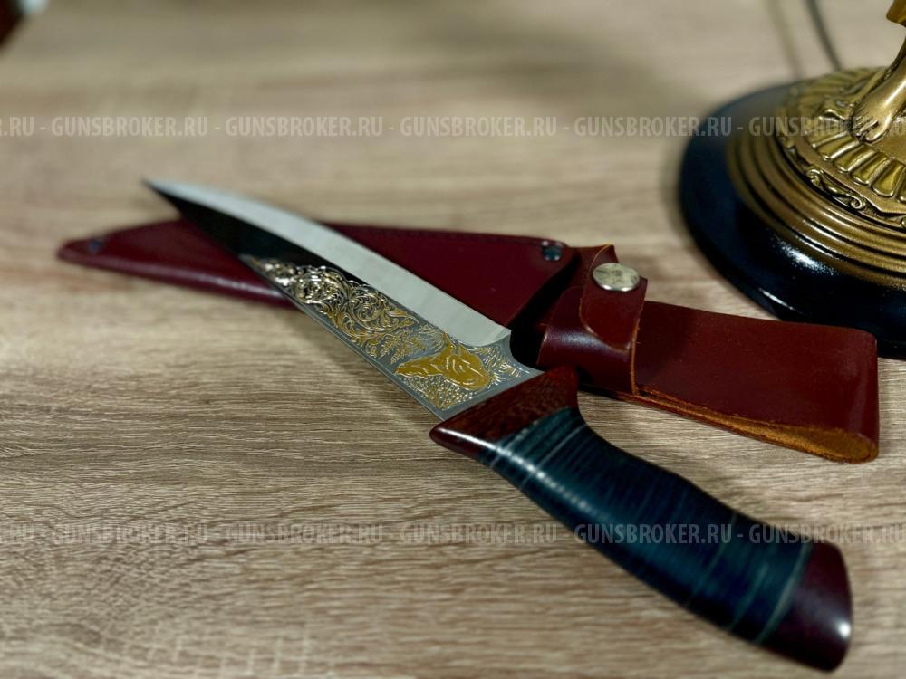 Нож Златоуст с позолотой