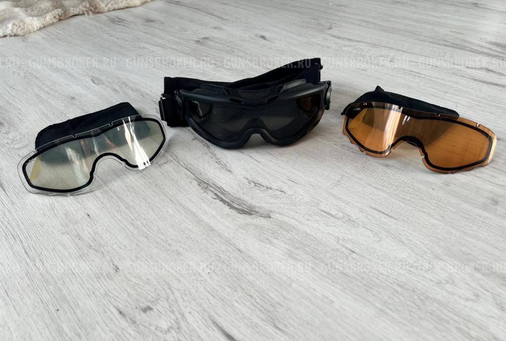Новые очки противоосколочные (WILEY X) SPEAR DUAL LENS 3 линзы