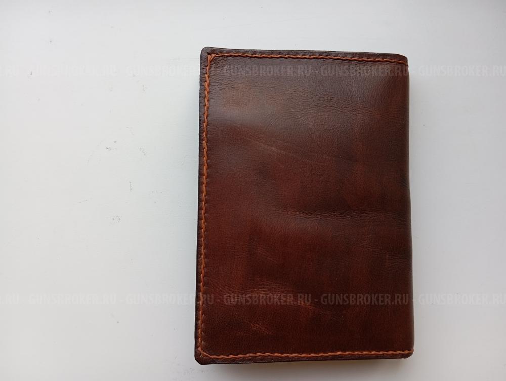 Обложка для документов охотника из натуральной кожи