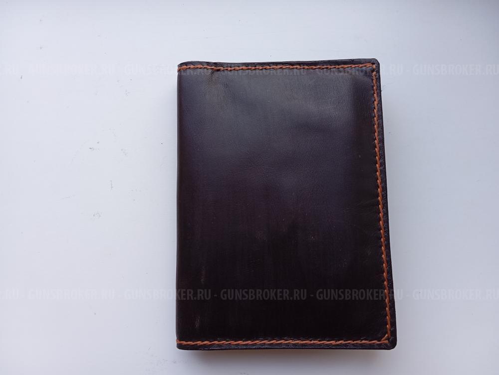 Обложка для документов охотника из натуральной кожи
