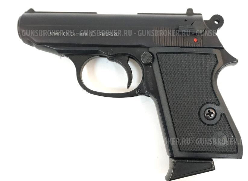 Охолощенный пистолет BOND со (СХП, под патрон 10ТК, Walther PPK