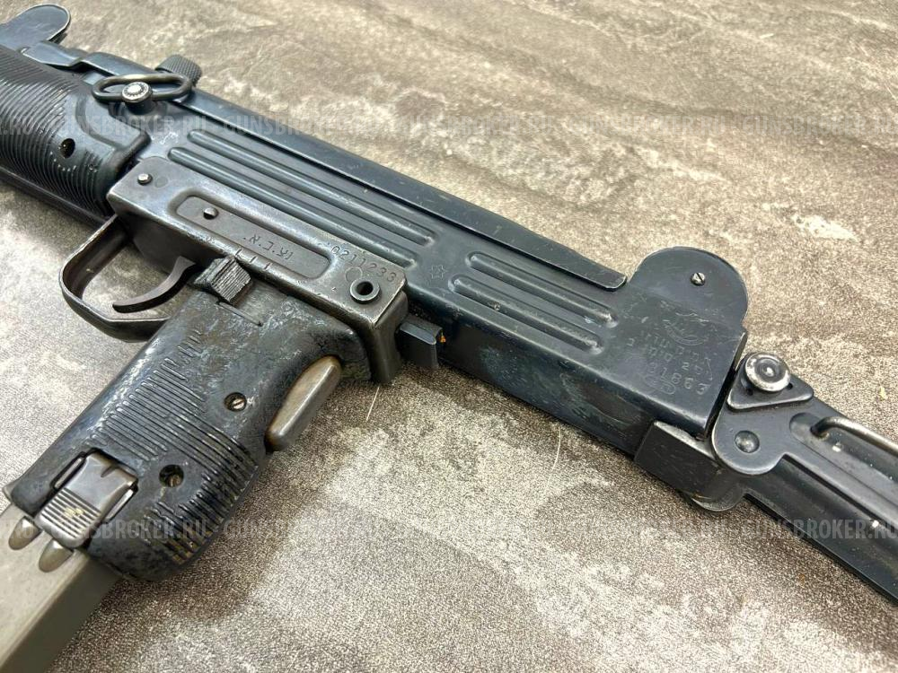 Охолощенный пистолет-пулемёт УЗИ UZI-O 10х31 (мини УЗИ-О, ЗАТО, оригинальный складной приклад, РОК)