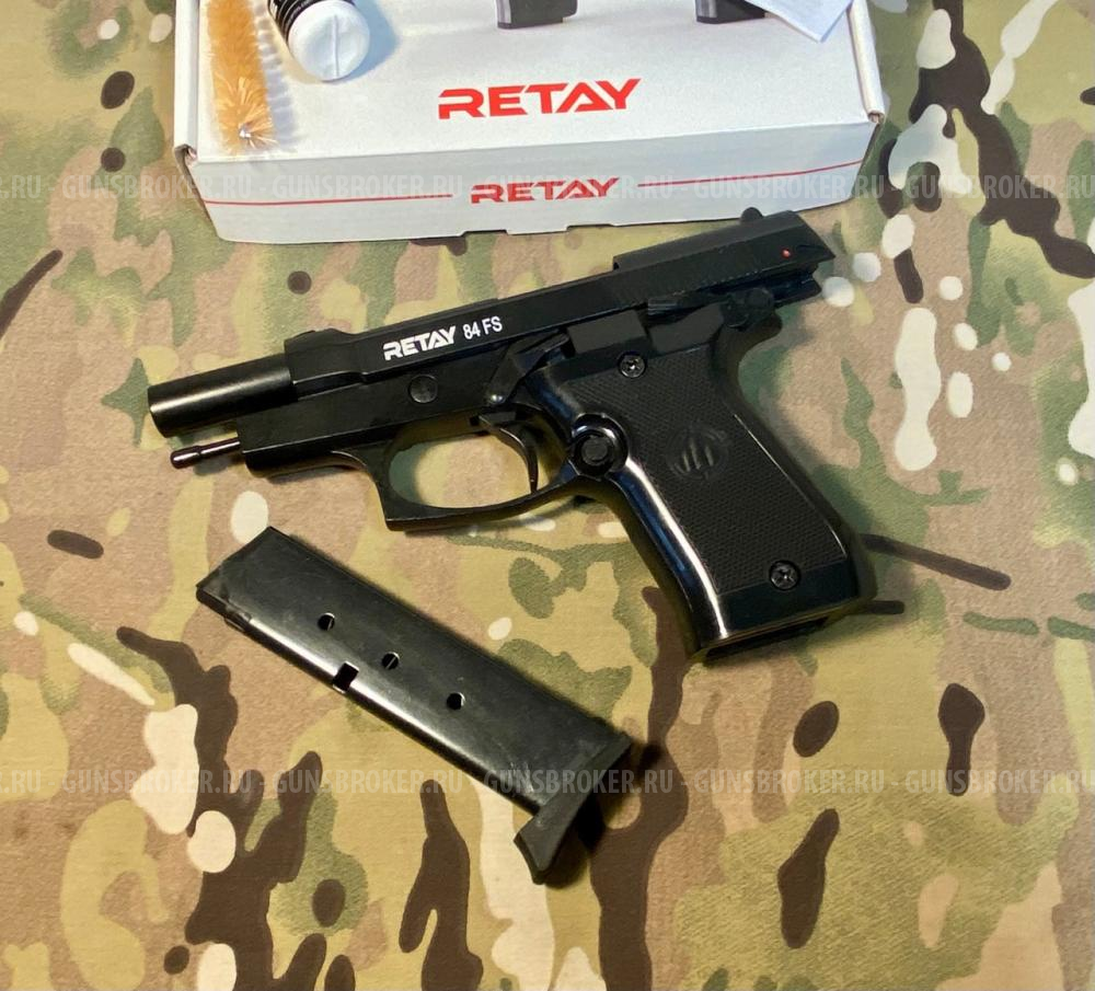 Охолощенный пистолет Retay Mod 84 Beretta, НОВЫЕ