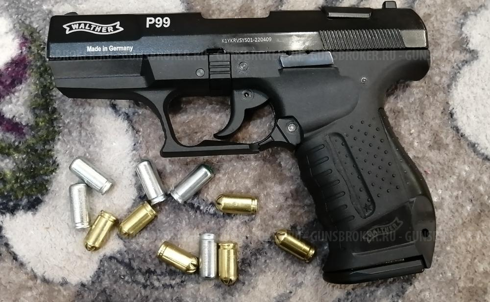 Охолощенные пистолеты Walther Р99, CZ75 Турция, РОК, 9 мм.