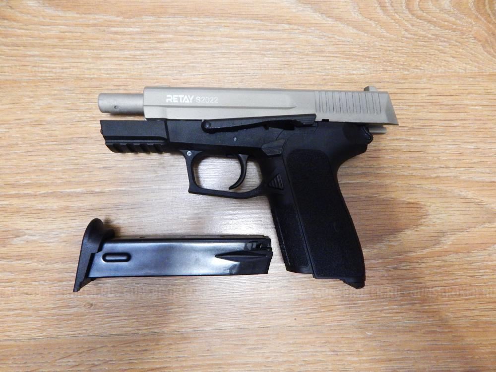 Охолощенный СХП пистолет Retay S2022 (Sig Sauer) 9mm P.A.K. Новый. Цвет сатин.