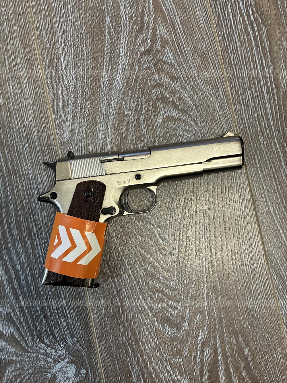 Охолощенный СХП пистолет 1911-СО Kurs (Colt) 10x24, матовый хром
