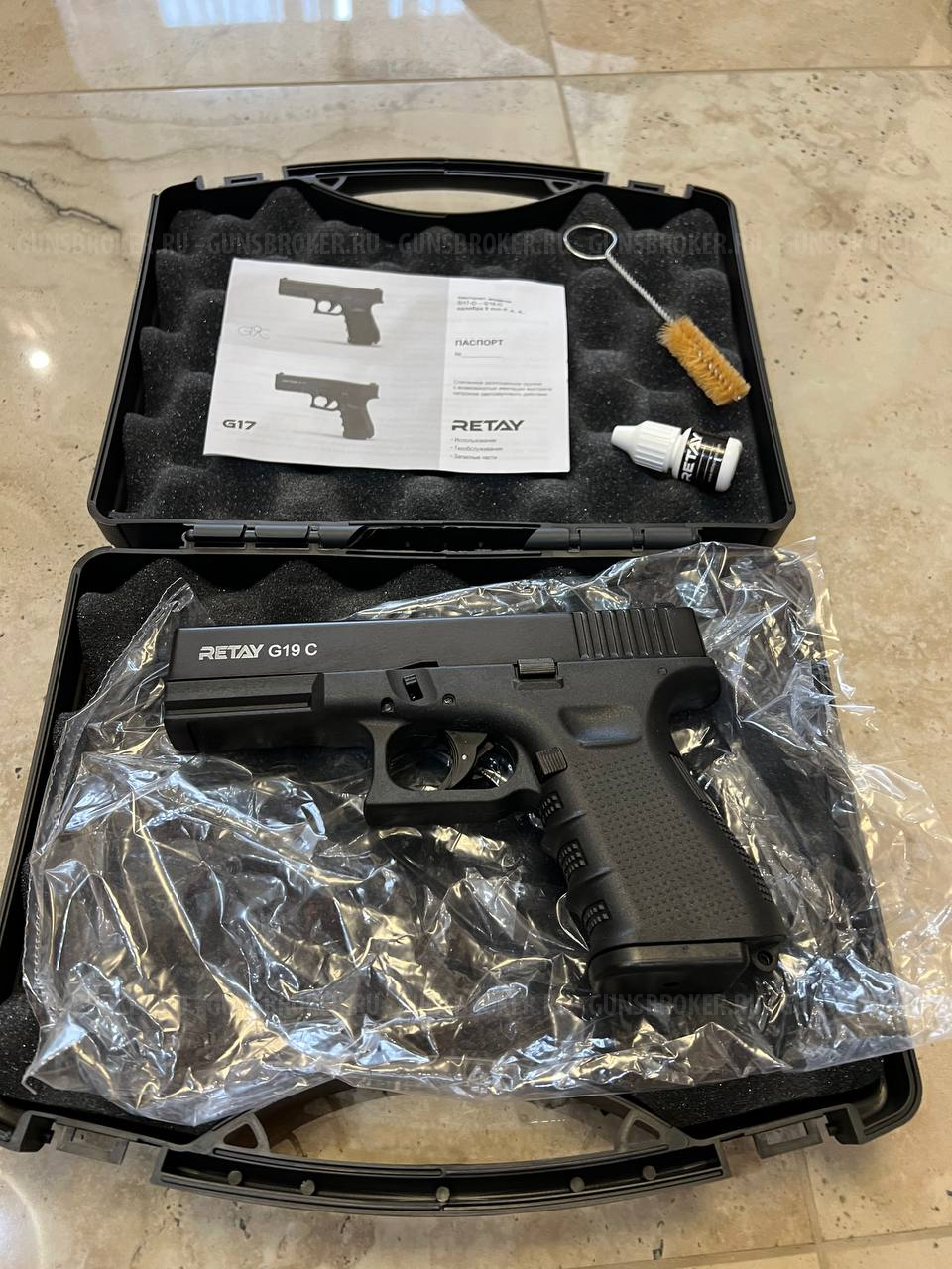 Охолощенный СХП пистолет Retay 19 (Glock) 9mm P.A.K НОВЫЙ