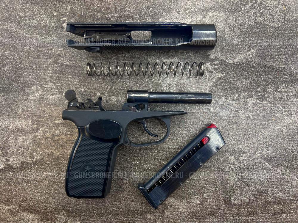 Охолощенный списанный пистолет Р-411 01 (Макаров, ПМ, литой) 10ТК