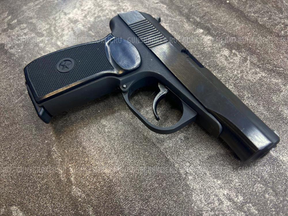 Охолощенный списанный пистолет Р-411 01 (Макаров, ПМ, литой) 10ТК