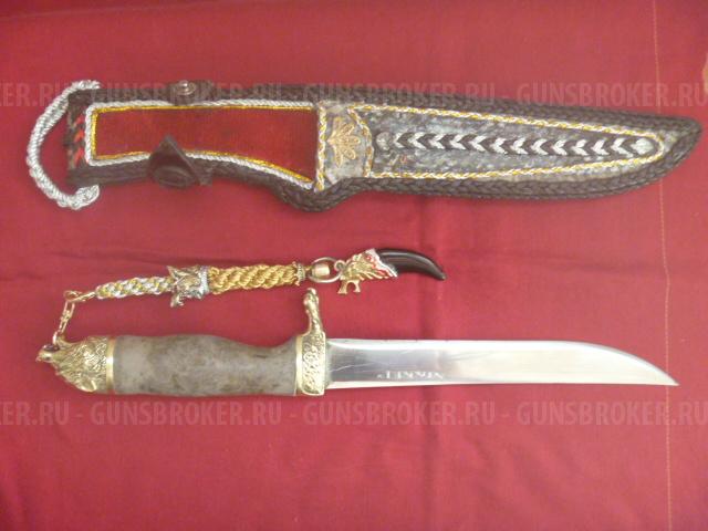 НЕОБЫЧНЫЙ КОЛЛЕКЦИОННЫЙ НОЖ "СЕРЫЙ ВОЛК" НОВЫЙ!