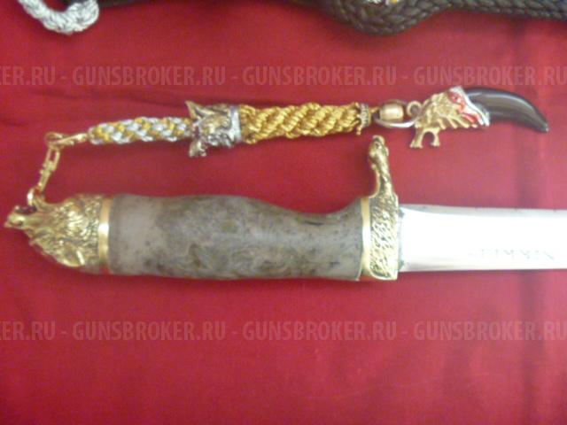 НЕОБЫЧНЫЙ КОЛЛЕКЦИОННЫЙ НОЖ "СЕРЫЙ ВОЛК" НОВЫЙ!