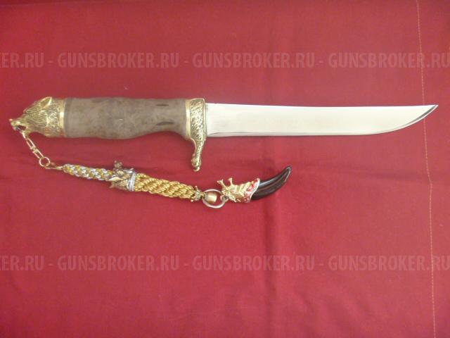 НЕОБЫЧНЫЙ КОЛЛЕКЦИОННЫЙ НОЖ "СЕРЫЙ ВОЛК" НОВЫЙ!