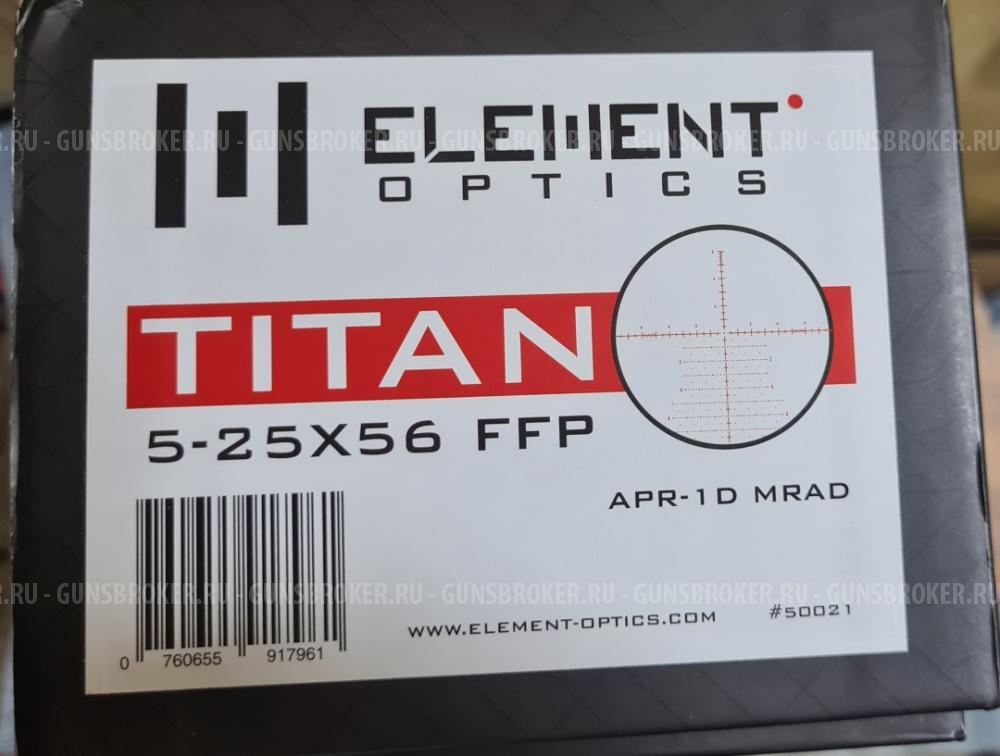 ОП Element Titan 5-25x56 FFP, кольца 34 мм