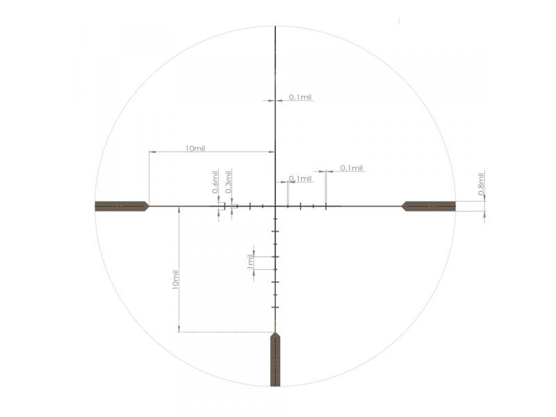 Оптический прицел ARTELV CRS с подсветкой Fiber 1-10x28 SFP, 34mm