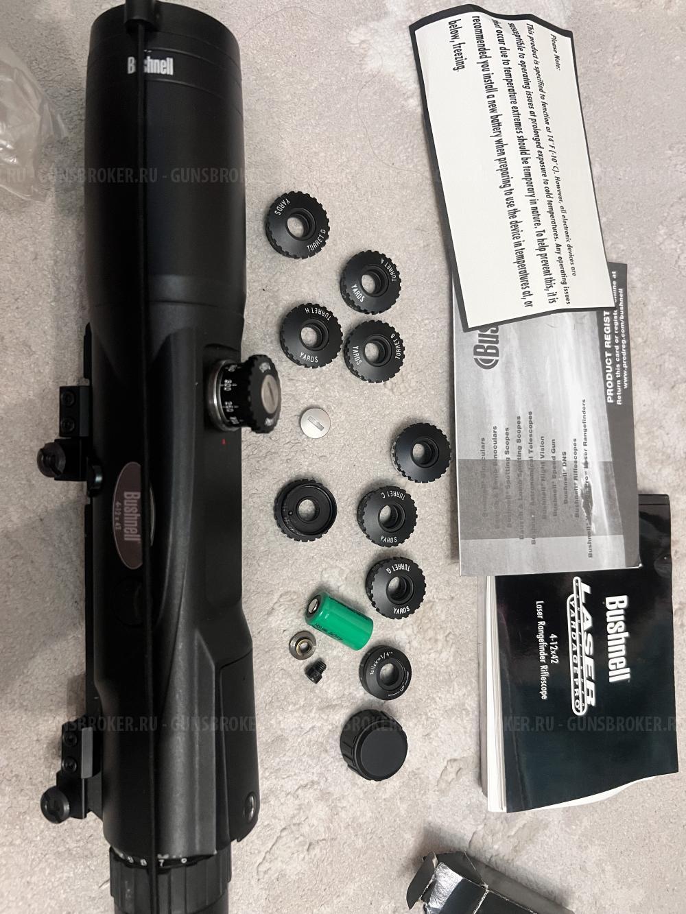 Оптический прицел Bushnell Yardage Pro 4-12x42 со встроенным лазерным дальномером Mil-Dot