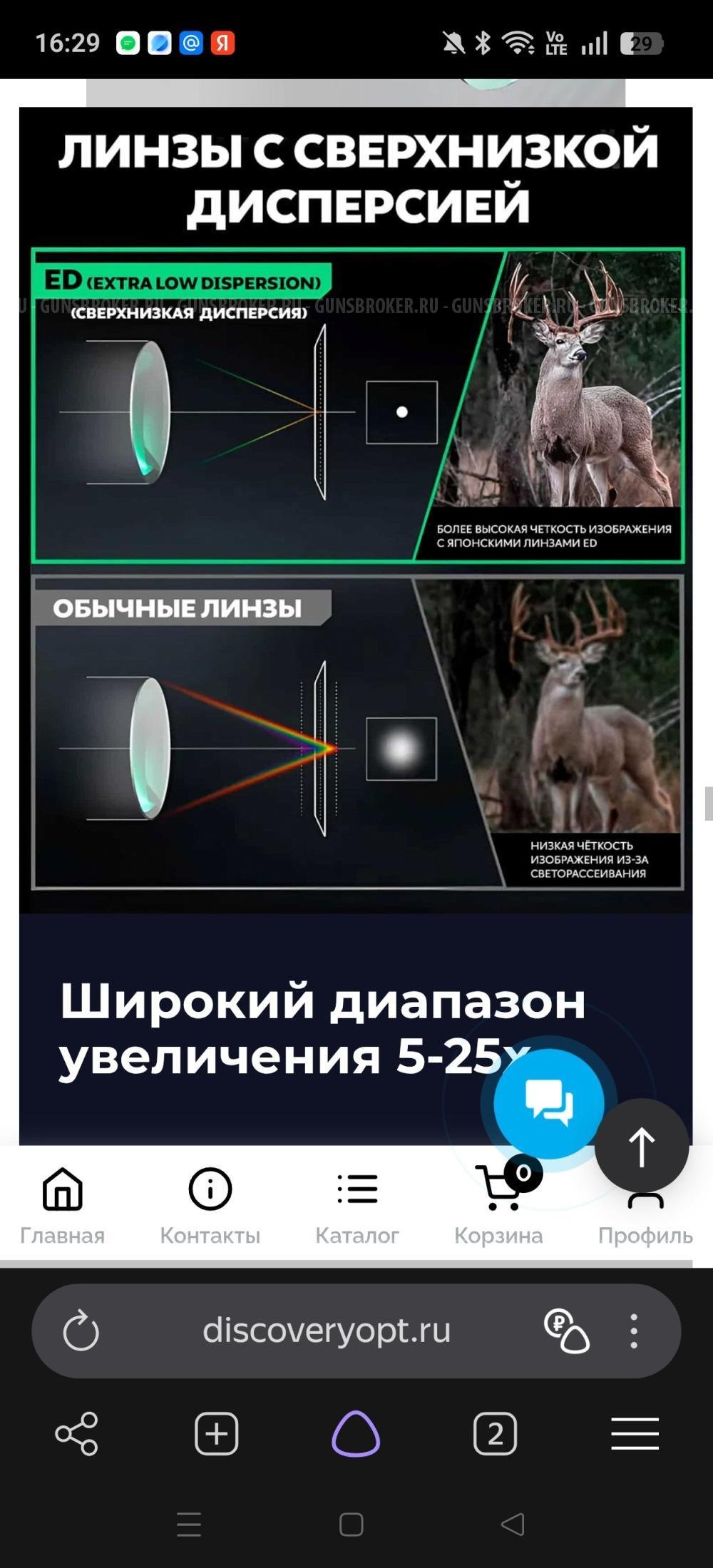 Оптический прицел DISCOVERY ED-PRS GEN2 5-25X56SFIR FFP FW34