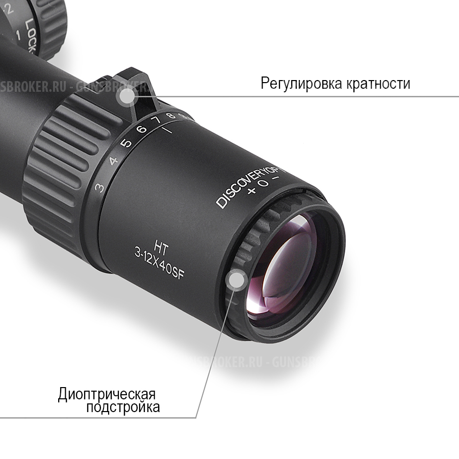 Оптический прицел Discovery HT 3-12X40 SF FFP FW30