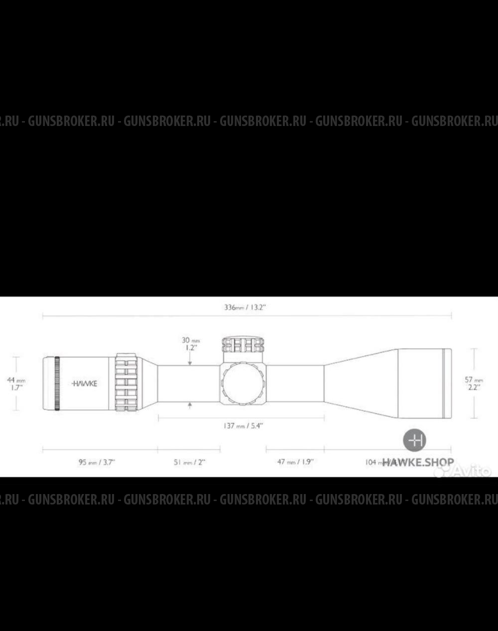 Оптический прицел Hawke Frontier 4-20x50 FFP IR SF