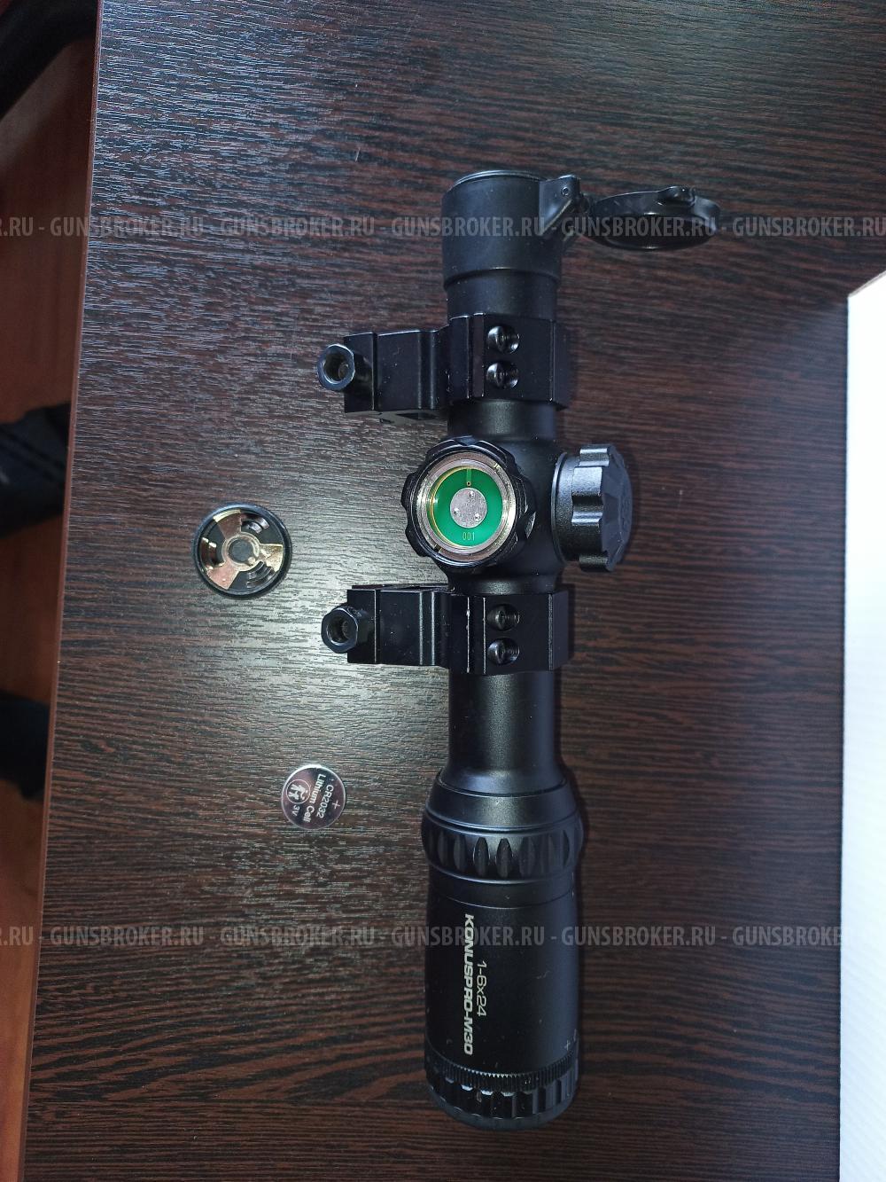 Оптический прицел Konus Pro M-30 1-6x24 c кольцами viwer