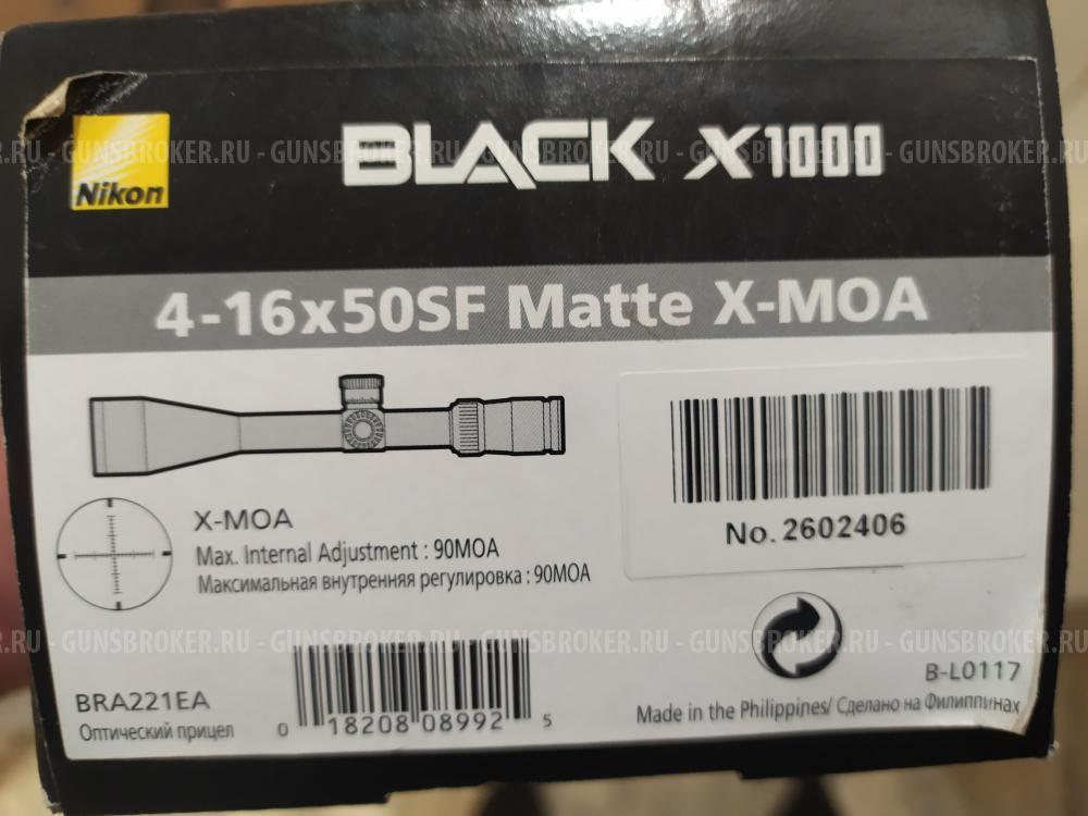 Оптический прицел Nikon Black X-1000 4-16x50SF X-MOA