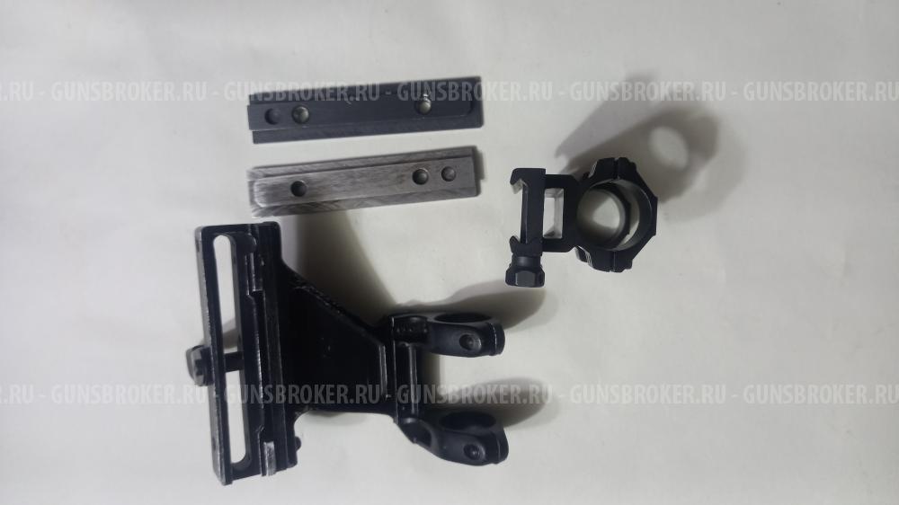 Оптический прицел с кольцами.