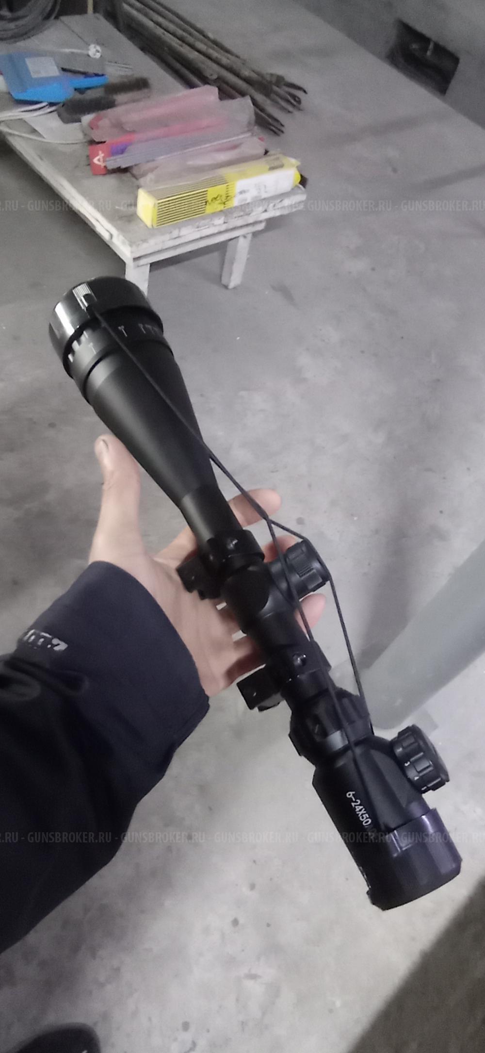 Оптический прицел, с подсветкой двух цветов и яркости