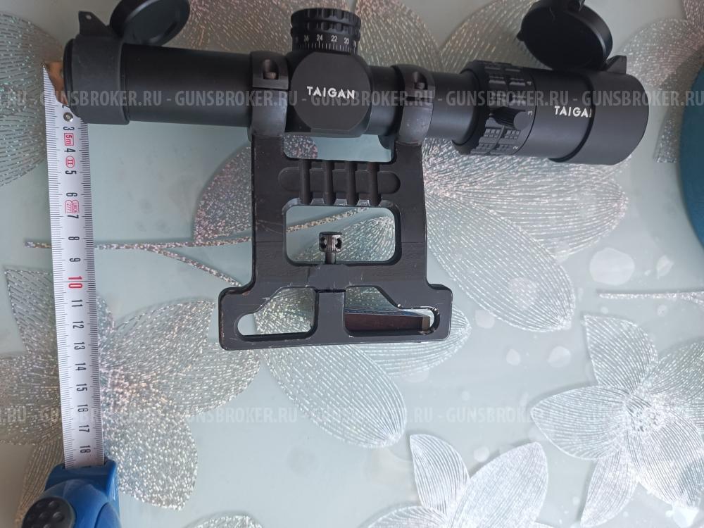 оптический прицел Taigan . EO 1.2-6X24WA со стальным кронштейном Эстт