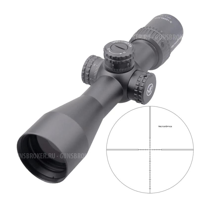 Оптический прицел Vector Optics VEYRON 3-12x44 (30mm) SF IR, марка MPR-V10 (SCOM-40)