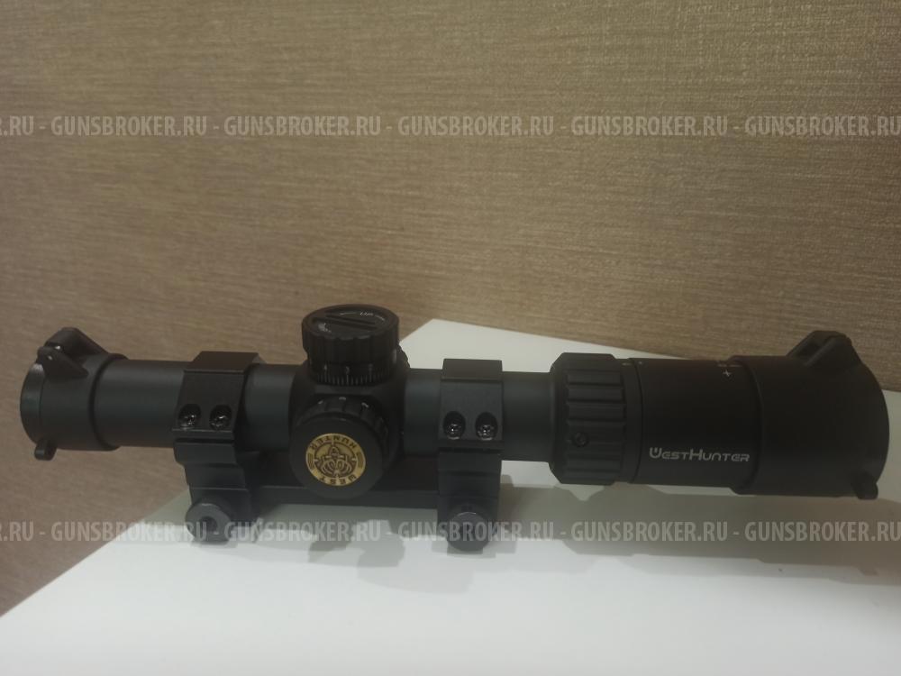 Оптический прицел WESTHUNTER HD 1-6x24IR плюс моноблок