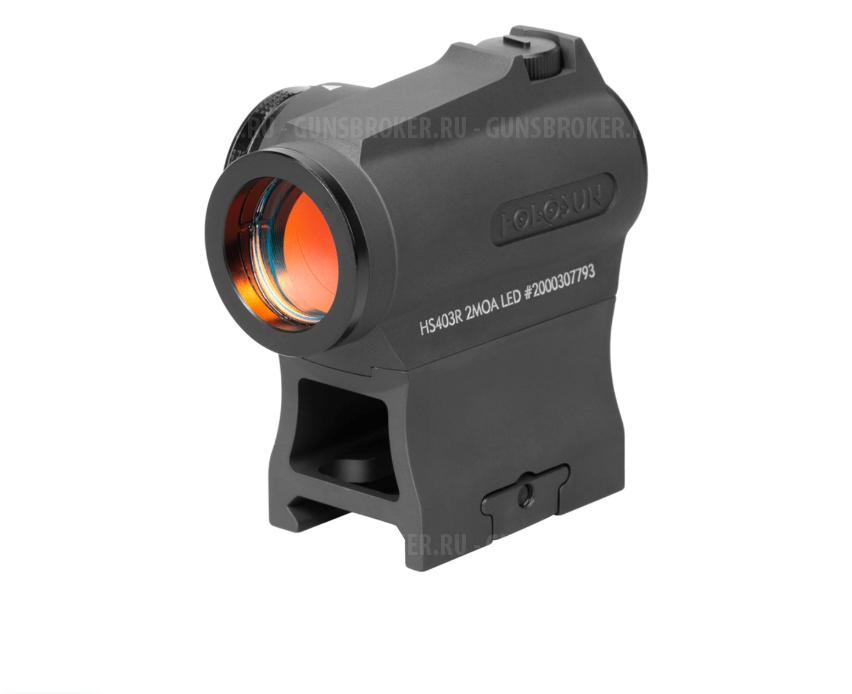 Коллиматор Holosun Micro, точка 2MOA, 12 подсв. (+NV), на Weaver/Picatinny + кронштейн.алю