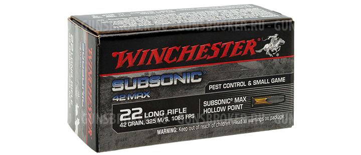 Патрон 22 LR Winchester Subsonic Max HP 2,72гр.