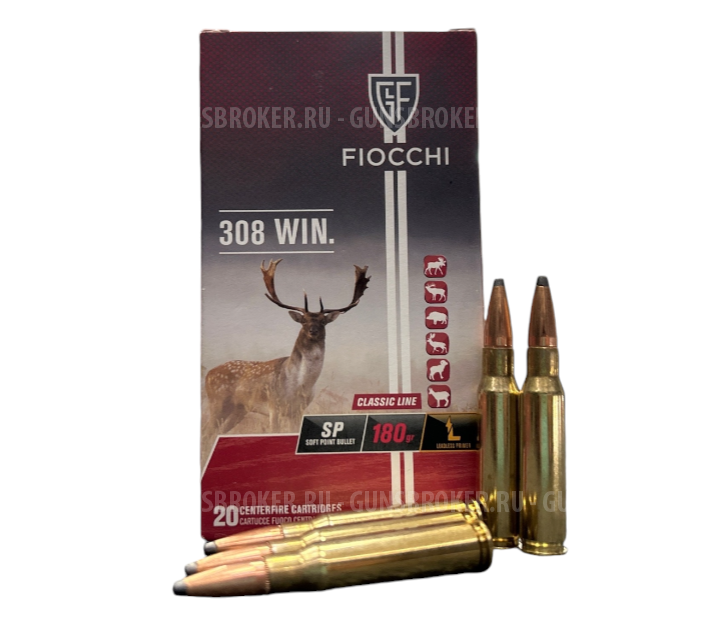 Патрон 30-06 FIOCCHI sp 180 GR