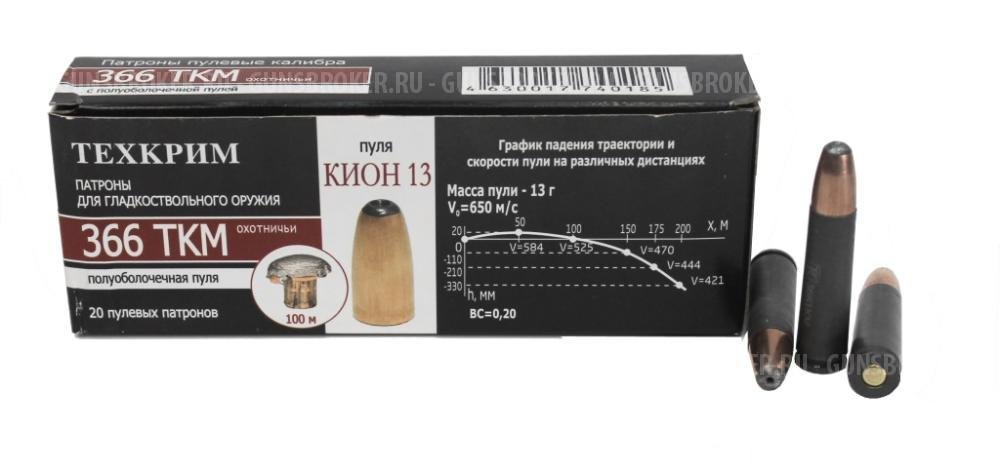 Патрон 366 ТКМ пуля SP 13 Кион Техкрим