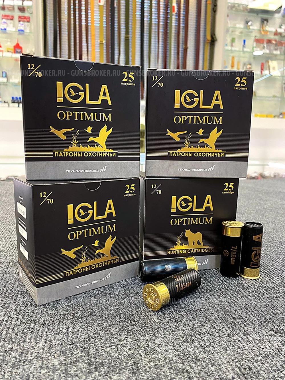 В НАЛИЧИИ В ОРУЖЕЙНОМ САЛОНЕ "СНАЙПЕР"! НИЖНИЙ НОВГОРОПатрон к.12/7 IGLA-OPTIMUM 32гр.Азот