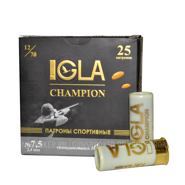 Патрон к.12/7,5 IGLA-CHAMPION 24гр.Азот