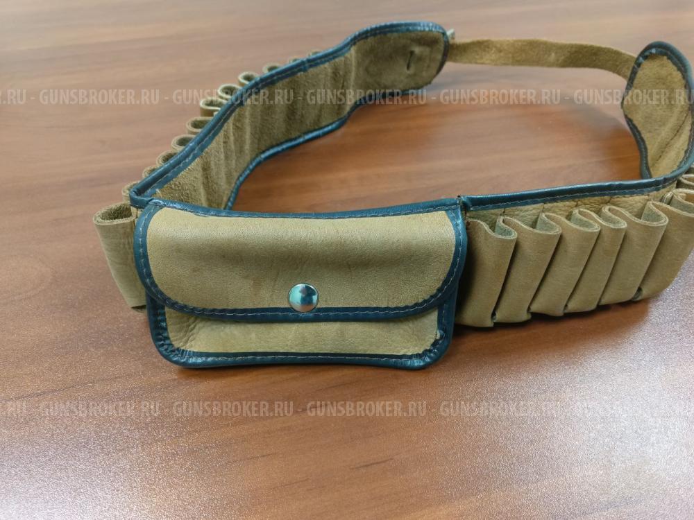 Патронташ для 12 калибра, из мягкой кожи