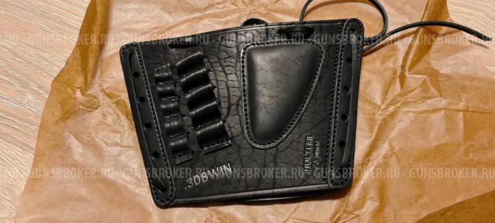 Патронташ на приклад кожа 308 win. Юбилейная серия