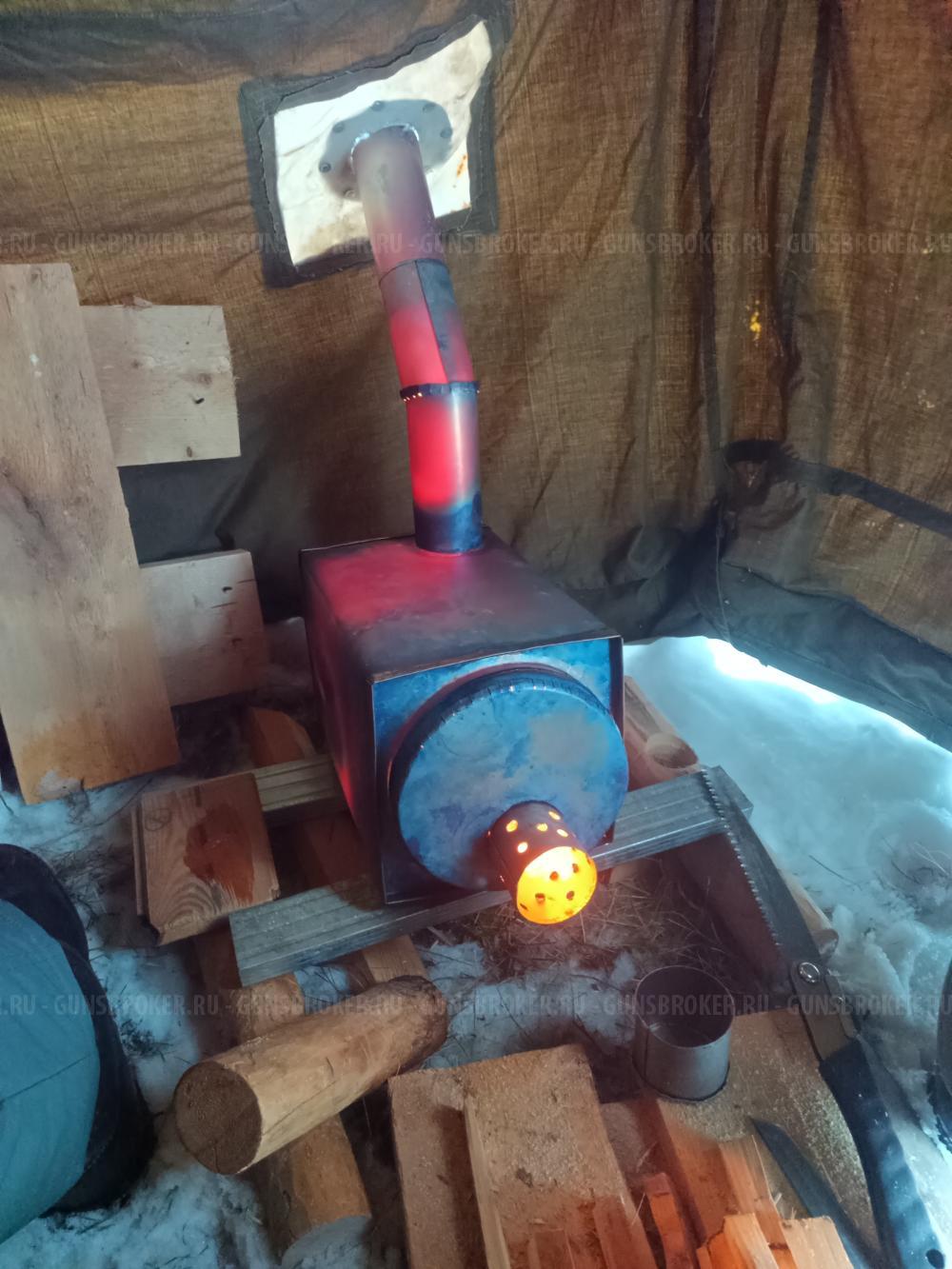 печка для палатки титановая