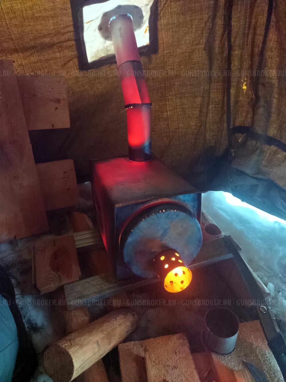 печка для палатки титановая