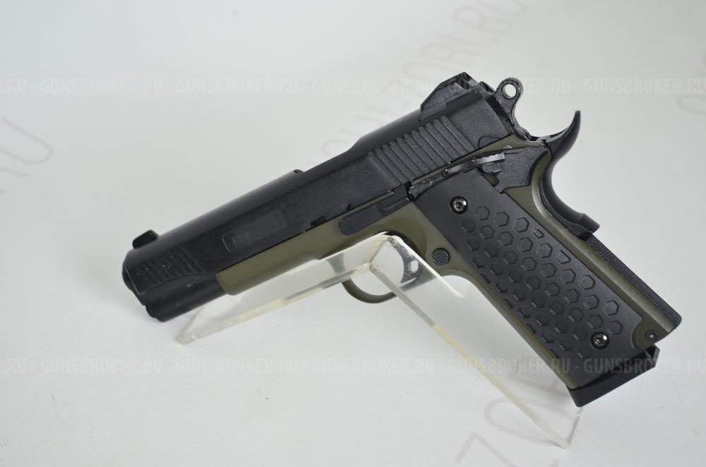 Пистолет K1911 Classic сигнальный хаки Blowback 10ТК 7пат. KURS НОВОЕ