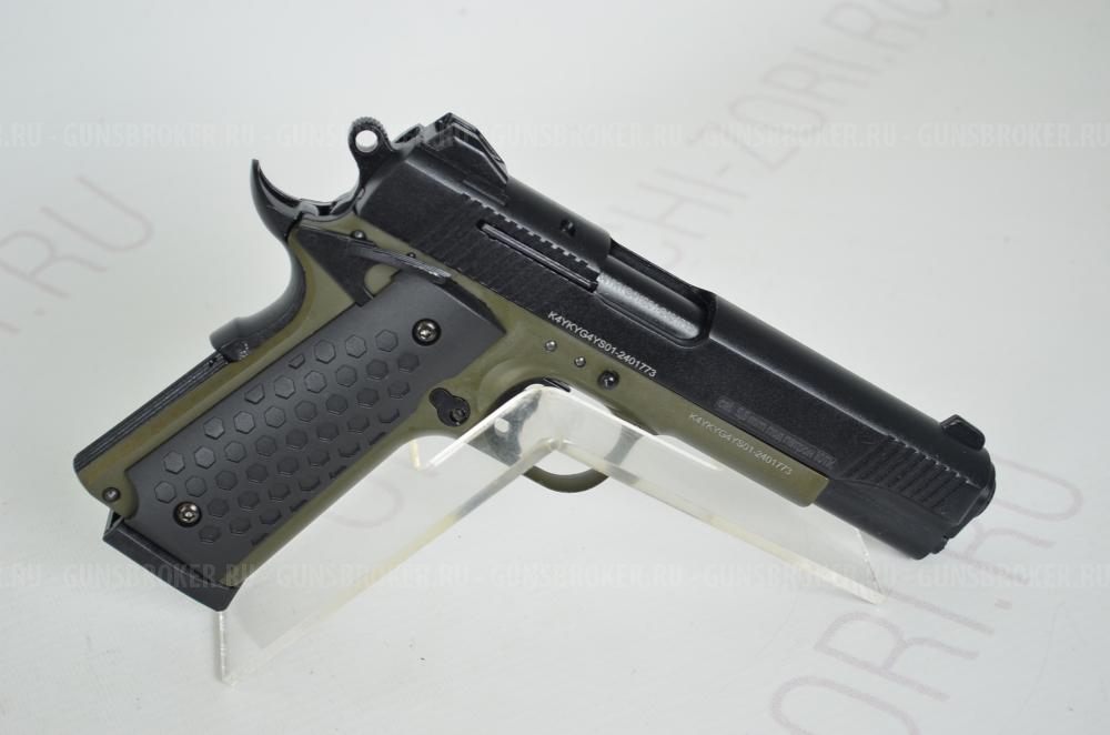 Пистолет K1911 Classic сигнальный хаки Blowback 10ТК 7пат. KURS НОВОЕ