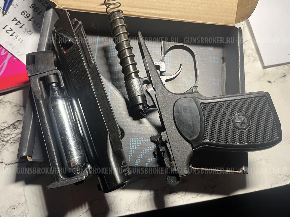 пистолет макарова MP-654K, пневматический газоболонный