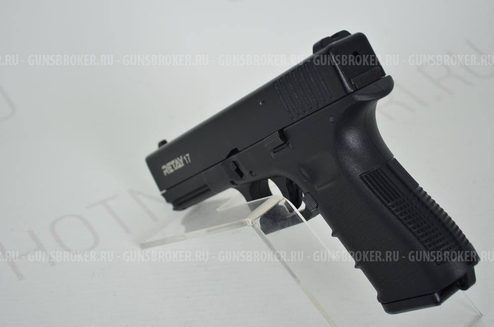 Пистолет Glock-17 охолощенный чёрный Blowback L-107мм 9mm P.A.K 14пат. Retay НОВОЕ
