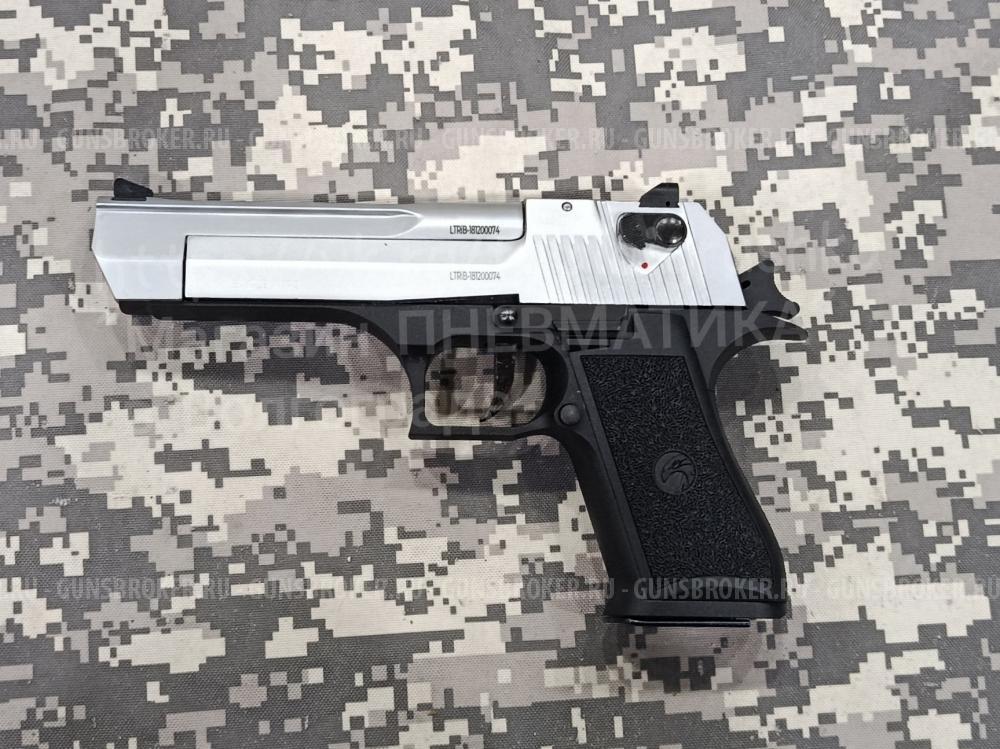 Пистолет охолощенный "КУРС-С" EAGLE-CO KURS кал.10ТК, хром (Пистолет Desert Eagle СХП)