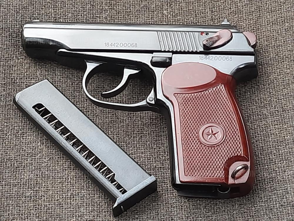 Пистолет Макарова ПМ охолощённый Р-411 2018 года, весь кованный, в подарочном исполнении