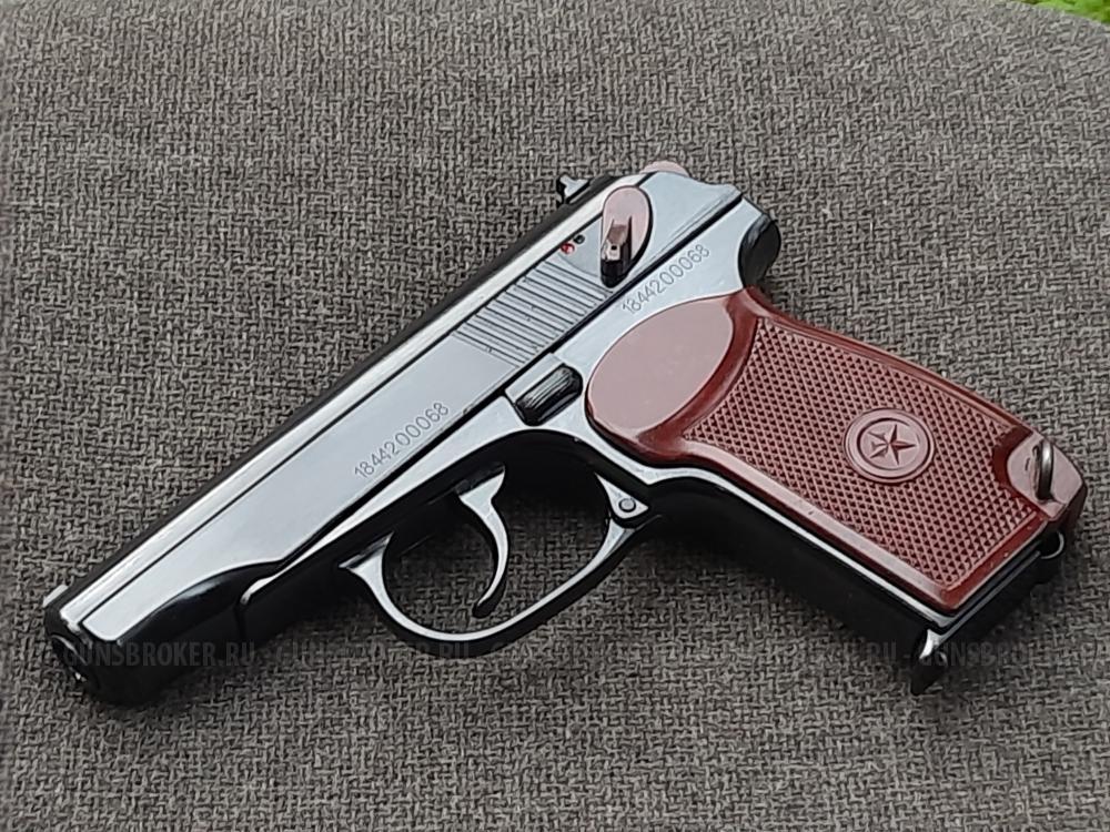 Пистолет Макарова ПМ охолощённый Р-411 2018 года, весь кованный, в подарочном исполнении