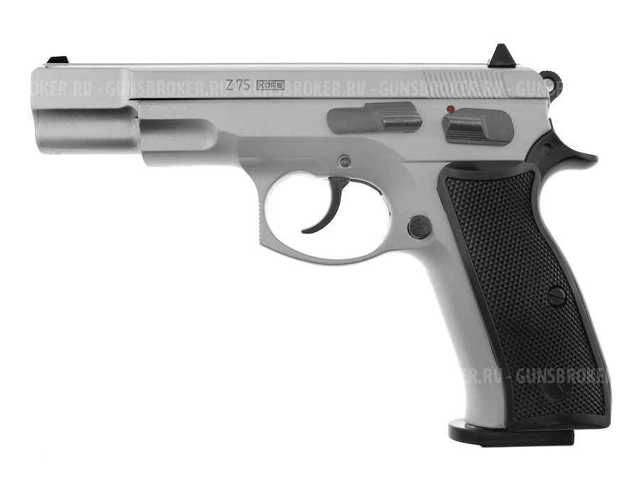 Пистолет охолощенный Z75 KURS (CZ75) матовый хром кал.10ТК