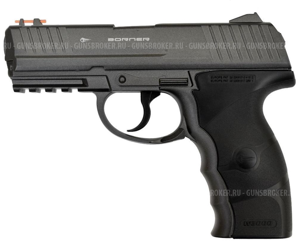 Пистолет пневматический Borner W3000 M HK P30, (Металл) кал. 4,5 мм