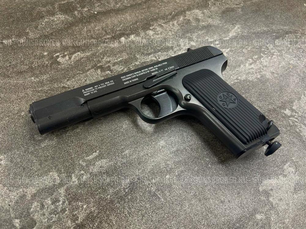 Пистолет пневматический Crosman C-TT (3 Дж, пластик, подвижный затвор, CO₂) 4.5 мм