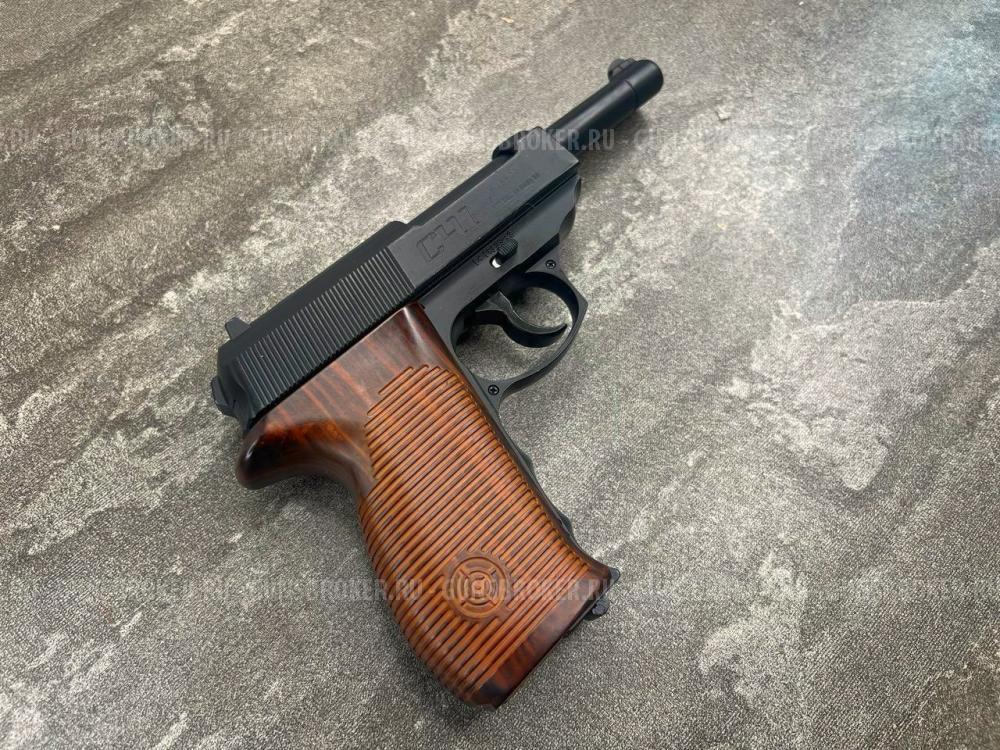 Пистолет пневматический Crosman C41 (металл, подвижный затвор, Walther P.38, б/у) 4,5 мм